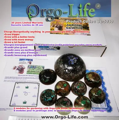 Jardinage et Agriculture Kit de dôme, 1 gros dôme à 8 cristaux ,8 petits dômes à 4 cristaux .UL-5030 Orgo-Life